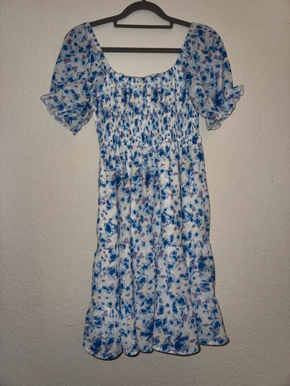 Blue floral dress